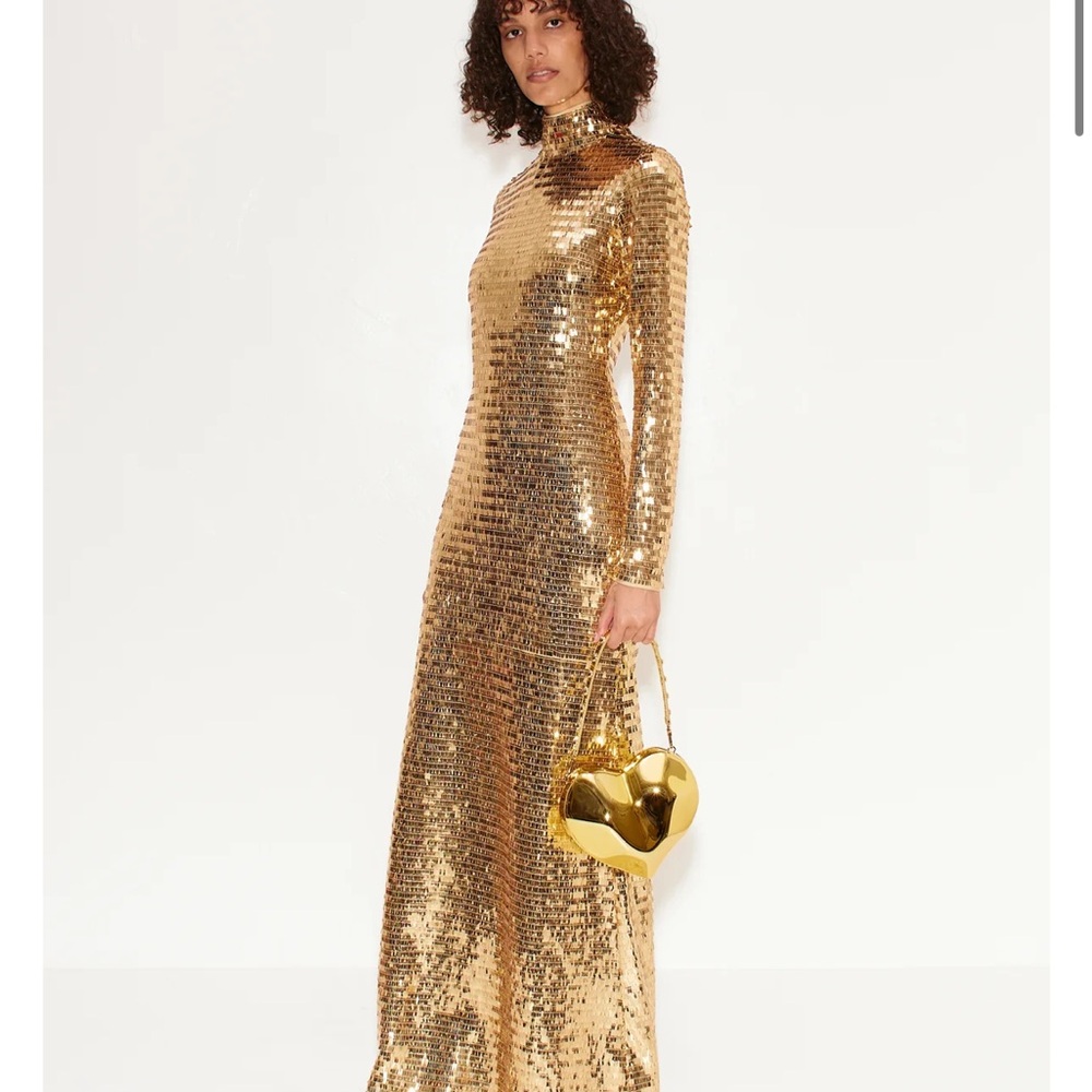 Gold Sequin Evening Gown - Simon Miller